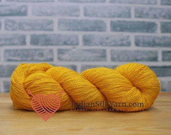 Silk Bourette Yarn 90g/3.2 oz in skeins - 540m per Skein for Knitting/crochet/embroidery (Silk Noil Yarn) - 051