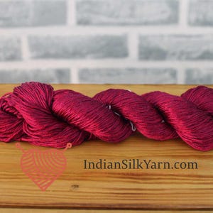 Pure Mulberry Matka Rustic Silk Yarn – 50g Skein, Sport Weight, 150m, Slubby & Natural Texture, Unique Raw Silk for Knitting | Crochet RM05