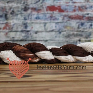 Fingering-Sock weight Silk Yarn 50g/1.75 oz in skeins 250m per Skein for Knitting Crochet Embroidery and other projects 019
