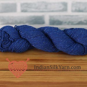 Tussah Silk Yarn with Lurex – 200m/50g – 7 Ply | Silk with Metallic Thread – Luxury Yarn for Knitting, Crochet & Weaving - TL4