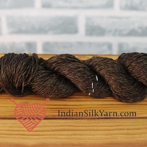 Pure Mulberry Matka Rustic Silk Yarn – 50g Skein, Sport Weight, 150m, Slubby & Natural Texture, Unique Raw Silk for Knitting | Crochet RM37