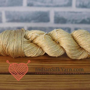 Pure Mulberry Matka Rustic Silk Yarn – 50g Skein, Sport Weight, 150m, Slubby & Natural Texture, Unique Raw Silk for Knitting | Crochet RM28