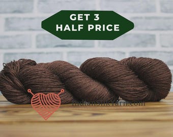 Silk Wool Fingering Sock Yarn 100g/3.5oz in skeins for Knitting/crochet/embroidery and weaving - 005