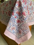 Vintage Cotton Block Print Tablecloth Square/Rectangle/Round Custom Table Cover With Napkin/Placemats/Runner Handmade Table Top Decor set product logo