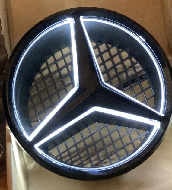 Autolytixpro Front LED Star Emblem Grille Mirror Badge For 2019-2022 Mercedes W205 W177