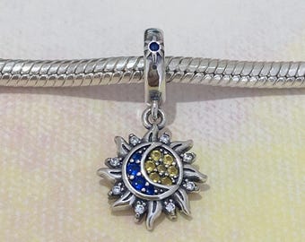 Sterling Silver Sun & Moon Medallion Charm, Pandora Compatible - Etsy