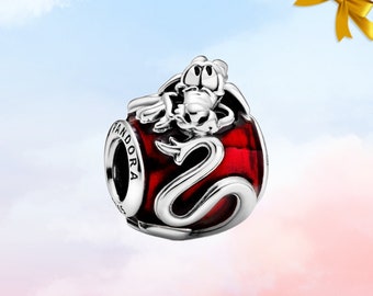 Mulan Mushu Charm • Nieuwe echte S925 Sterling zilveren bedel voor Pandora armband • Ketting hanger • Cadeau voor haar