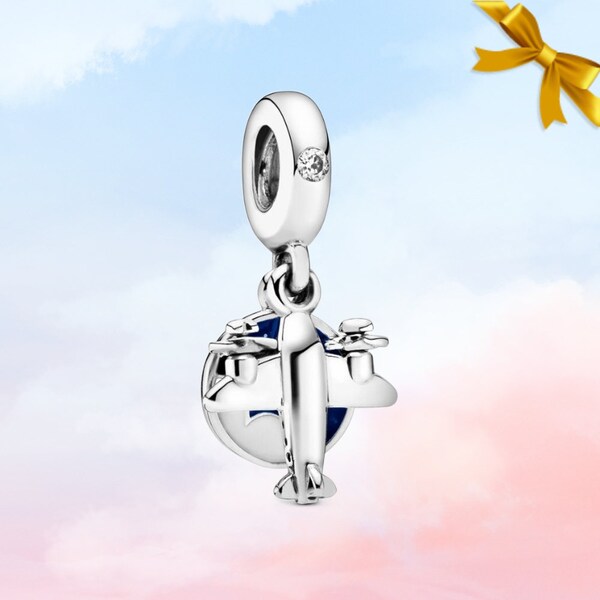 Propeller Plane Dangle Charm • New Genuine S925 Sterling Silver Charm for Pandora Bracelet • Necklace Pendant • Gift for Her