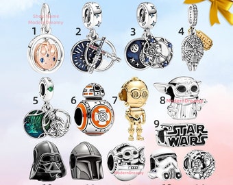 Star Wars Charms Kollektion • Baby Yoda Grogu • Echt 925 Sterling Silber Charm für Pandora Armband • Halskette Anhänger • Geschenk für Sie