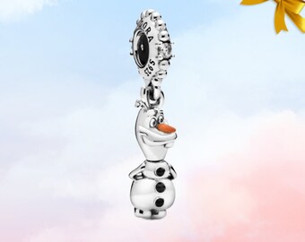 Gefrorener Schnee Olaf Anhänger • S925 Sterling Silber Charm für Pandora Armband • Ketten Anhänger • Geschenk für Sie