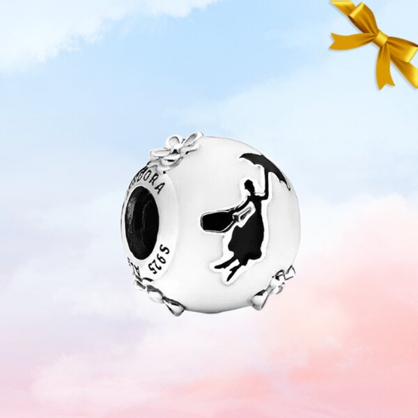 Mary Poppins Charm • Neuer echter S925 Sterling Silber Charm für Pandora Armband • Halskette Anhänger • Bestes Geschenk für Sie