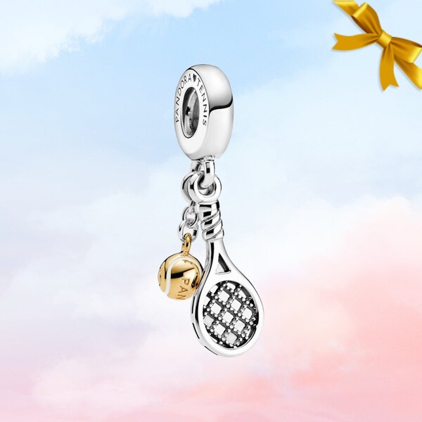 Life Charms Bracelet Raquette et Balle de Tennis