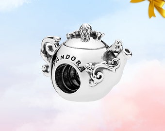 Ciondolo teiera • Nuovo ciondolo autentico in argento sterling S925 per bracciale Pandora • Collana pendente • Miglior regalo per lei