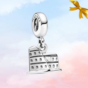 Dije colgante del Coliseo de Roma Nuevo dije auténtico de plata de ley S925 para pulsera Pandora Colgante de collar Regalo para ella Viene en una caja Colosseum Pendant