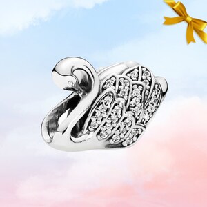 Swan Charm • New Genuine S925 Sterling Silver Charm for Pandora Bracelet • Necklace Pendant • Best Gift for Her