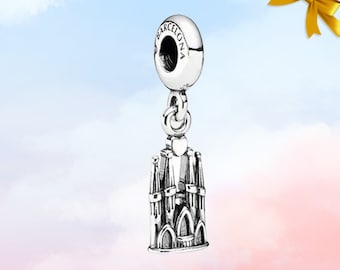 Barcelona La Sagrada Familia Dangle Charm • Nieuwe echte S925 Sterling Zilver Pandora Charm voor armband • Ketting hanger • Cadeau voor haar