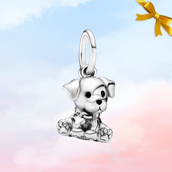 Labrador Puppy Dog Dangle Charm • New Genuine S925 Sterling Silver Pandora Charm for Bracelet • Necklace Pendant • Best Gift for Dog Lover