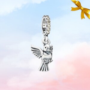 Dove of Peace Dangle Charm • New Genuine S925 Sterling Silver Charm for Pandora Bracelet • Necklace Pendant • Best Gift for Her