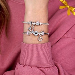 Rosa Cupcake Charme Neuer echter S925 Sterling Silber Anhänger für Armband Halsketten-Anhänger Bestes Geschenk für sie Bild 5