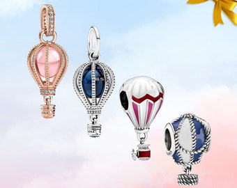 Heißluftballon Charm Kollektion • Neuer echter S925 Sterling Silber Charm für Armband • Halskettenanhänger • Bestes Geschenk für Sie