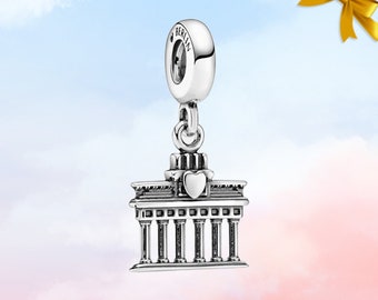 Charm colgante de la Puerta de Brandenburgo de Berlín • Nuevo encanto Pandora de plata de ley S925 genuina para pulsera • Colgante de collar • Regalo para ella