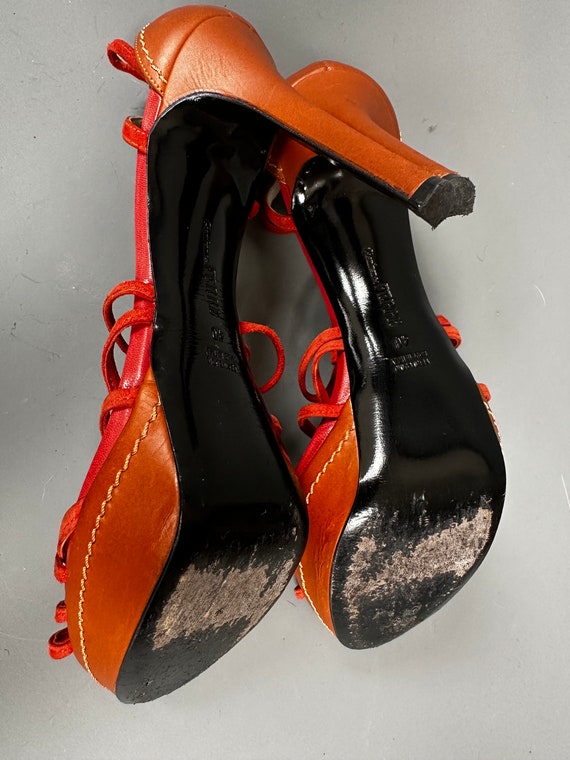Gianfranco Ferre Vintage Sandals. High Heels. Pumps. Orange  display picture 1