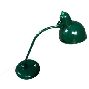 Vintage Kaiser Idell 6551 Desk Lamp by Christian Dell, 1930s Bauhaus Design, Deep Green Adjustable Table Lamp, Made in Germany