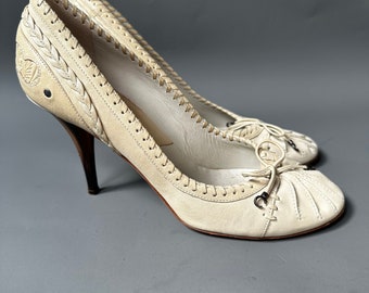 Vintage Christian Dior Heels, High Heels aus Leder. Pumps.