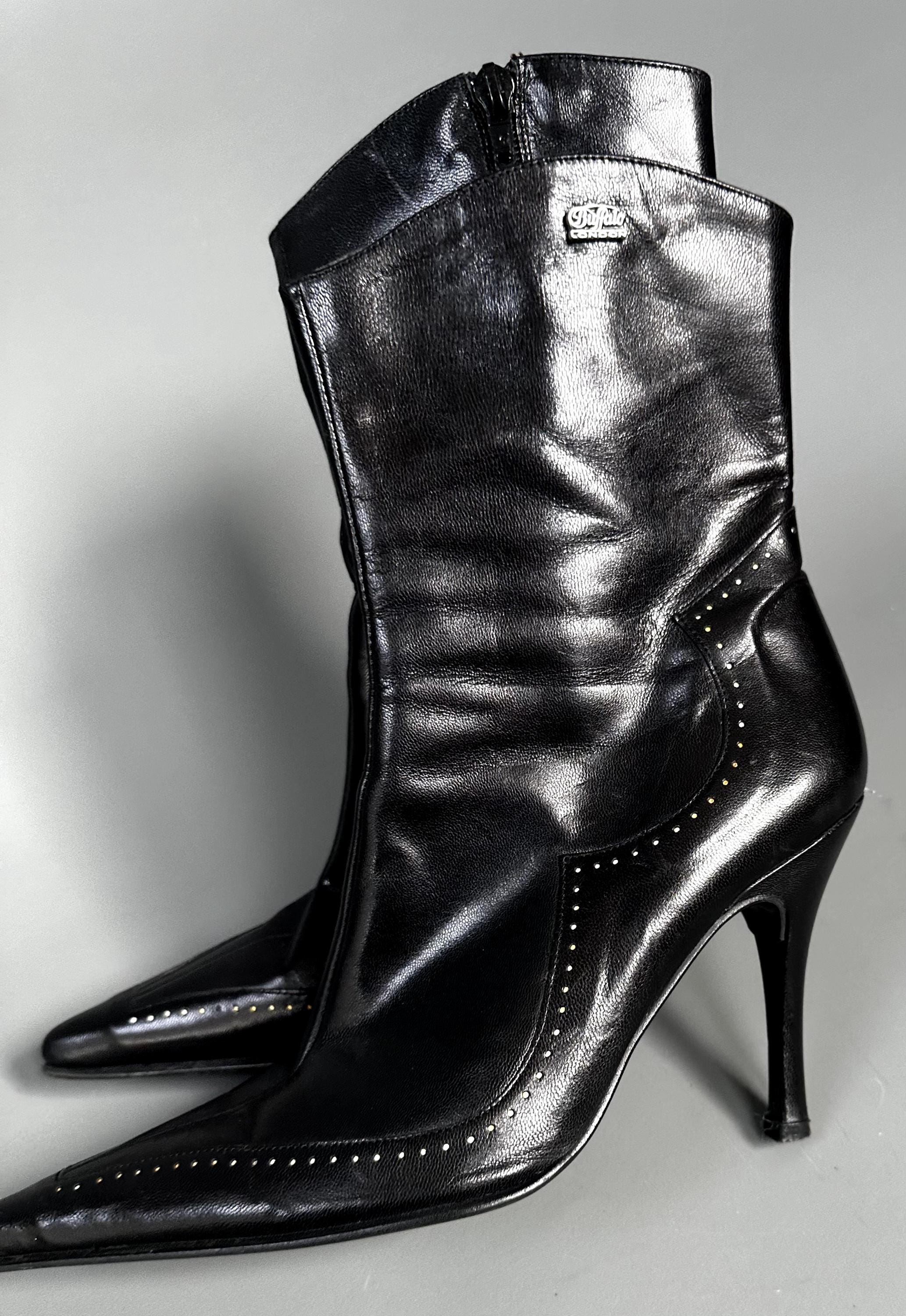 Orville Bottes de Cowboy en Faux Cuir Noir | La petite garçonne