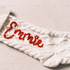 Medias navideñas personalizadas, bordadas a mano, con nombre personalizado, para toda la familia.