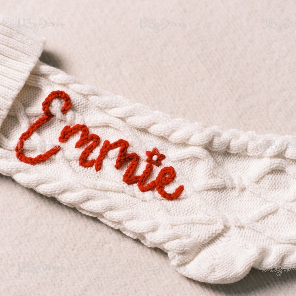 Personalized Christmas Stocking,Hand-Embroidered Holiday Stocking,Stocking Stuffer with Custom Name,Family Christmas Stockings