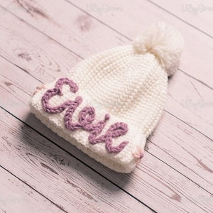 Kid's Winter Hat with Personalized Embroidery Cozy Winter Hat for Babies and Toddlers Gifts for Kids image 1