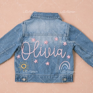 Adorable veste en jean personnalisée : veste en jean personnalisée pour bébé et tout-petit - Parfaite pour une baby shower ou un anniversaire !