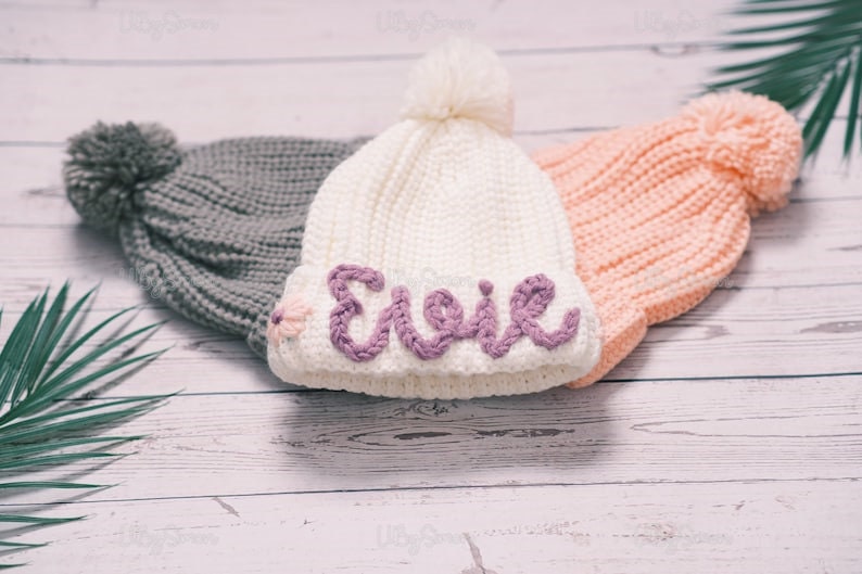 Kid's Winter Hat with Personalized Embroidery Cozy Winter Hat for Babies and Toddlers Gifts for Kids image 2