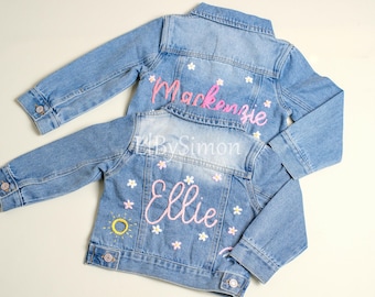 Entzückende individuelle Jeansjacke: Personalisierte Baby & Kleinkind Jeansjacke - Perfekt für Babypartys oder Geburtstage!