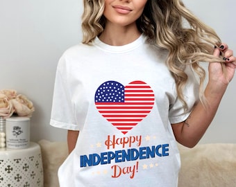 Happy Independence Day 4th of July Shirt, USA Tee, American Flag Shirt, Freedom Shirt, Fourth of July, Patriotic Shirt, Independence Day Tee