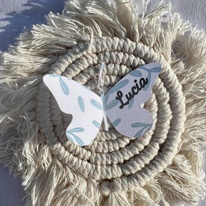 Marcasitios con forma de mariposa personalizados para bodas, eventos| Tarjetas de asiento con nombres| Papelería de boda única