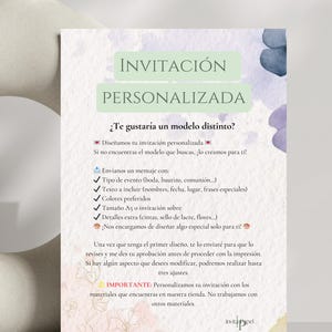 Invitación de Boda Personalizada – Diseño Exclusivo – Invitaciones Impresas para Bodas, Bautizos y Eventos.