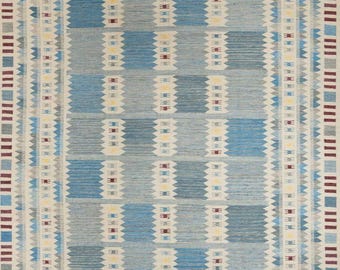 4X6 5X8 6X9 8X10 Rugs Blue Swedish Marianne Richter Rug FOR FAMILY LOVE Living Room Office Bedroom Craft Customize in All Sizes!