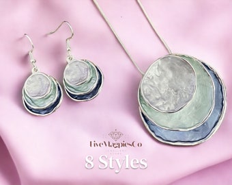 Bohemian Circular Necklace & Earring Set in 8 Styles | Bohemian Chic Design | Gold Necklace | Silver Jewellery | Gift for Her