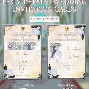 FFXIV Final Fantasy XIV Hochzeitseinladungskarte Vorlage | Ewige Verbundenheit | Digitaldruck |
