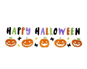 Happy Halloween Gel Window Sticker Set Pumpkin Peel & Stick 49cm Decor Decorative Removable