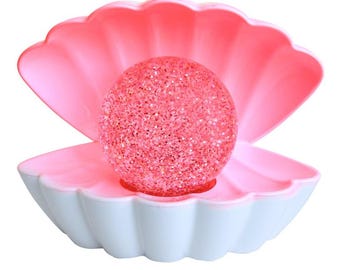 Seashell Pearl Mood Light: Glittering RGB Colour Changing Lamp - White