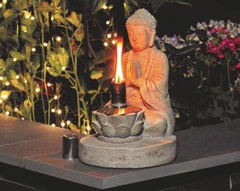 Outdoor Buddha Oil Torch Burner w Stainless Steel Burner 26cm DC213140