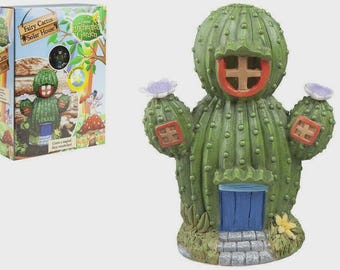Secret Fairy Garden Solar Powered Cactus House