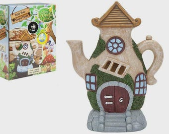 Secret Fairy Garden Solar Powered Teapot House