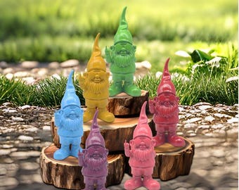 Gnomos traviesos. Gnomo colorido que se porta mal. Regalo. Colecciónalos todos. Exterior. Interior. 20-27 cm. Varios colores.