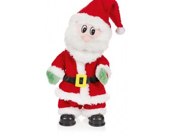 Adorno navideño musical animado de Papá Noel travieso de 45 cm "Cascabeles"