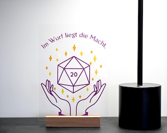 The power lies in the roll - The ultimate statement for dice lovers, your decoration for the board game shelf