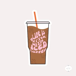 Iced Coffee Sticker | Funny Nurse Sticker, Stickers for Nurses, Gift for Nurse, Nursing Student Sticker, ICU Nurse Sticker, Nurse